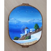 Ζωγραφική σε ξύλινη συντηρημένη σκάφη 